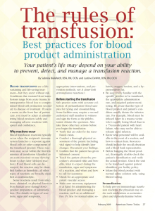 Best practices for blood product administration