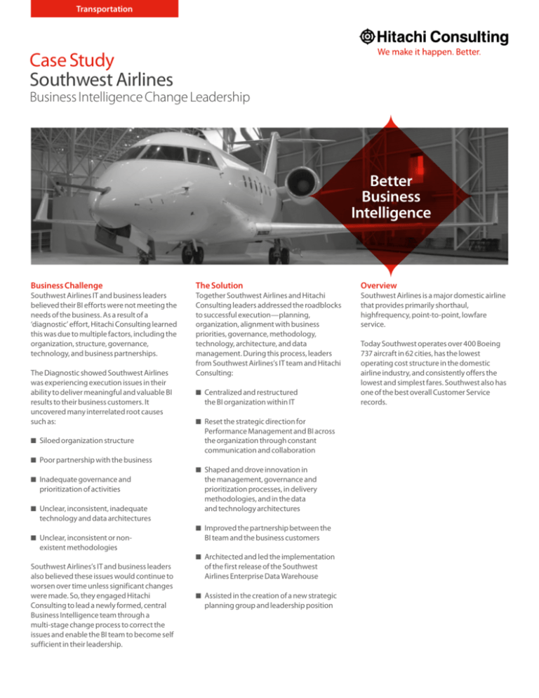 strategic management southwest airlines case study