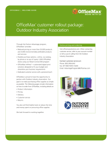 OfficeMax® customer rollout package: Outdoor Industry Association