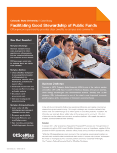 Facilitating Good Stewardship of Public Funds