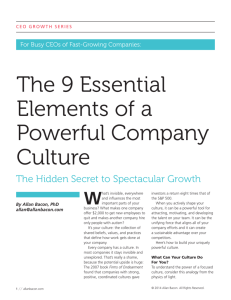 The 9 Essential Elements of a Powerful Company Culture