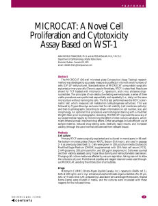 A Novel Cell Proliferation and Cytotoxicity Assay Based on WST-1
