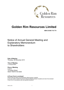 Notice of 2015 Annual General Meeting