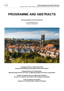 Programme and abstracts
