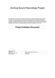 project initiation document - British Library