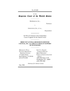 Amicus Brief, for Natural Resources Defense Council