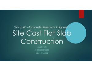 Site Cast Flat Slab Construction