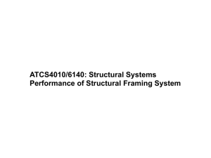 ATCS4010/6140: Structural Systems Performance of