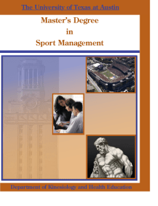 Master's Degree in Sport Management - College of Education