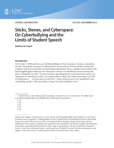 Sticks, Stones, and Cyberspace: On Cyberbullying and the Limits of