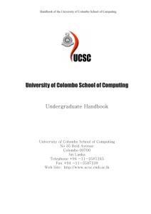 UCSC UG Handbook 2010 - University of Colombo School of