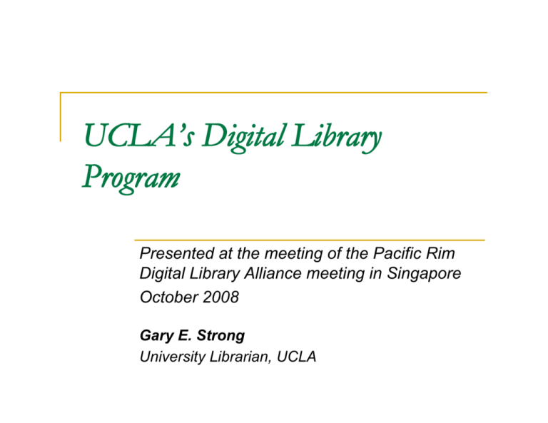 UCLA's Digital Library Program