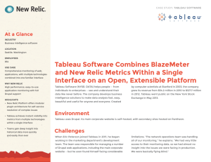 Tableau Software Combines BlazeMeter and New Relic Metrics