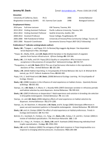 Jeremy Davis CV - Faculty & Staff Directory