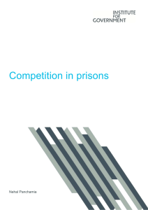 Competition in prisons - The Institute for Government