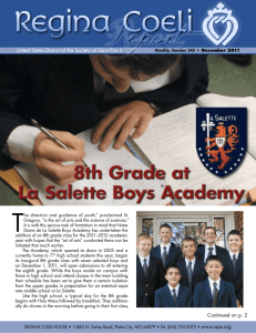 8th Grade at La Salette Boys Academy 8th Grade at