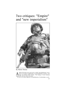 Two critiques: "Empire" and "new imperialism"