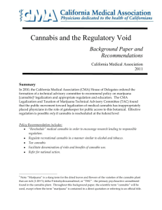 Cannabis and the Regulatory Void