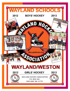 WHA Program 2012-2013 - Wayland Hockey Association