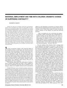 maternal employment and time with children: dramatic