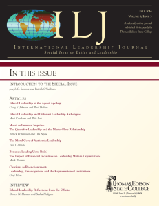 International Leadership Journal Fall 2014