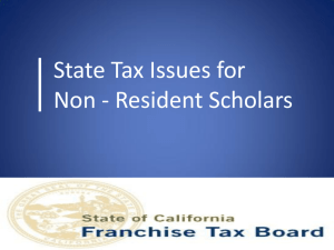 State Tax Issues for Non