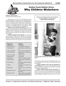 Why Children Misbehave - OSU Fact Sheets