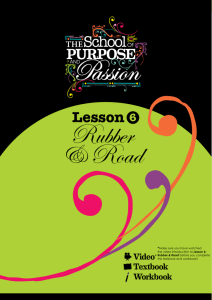 Lesson 6 - School of Purpose & Passion