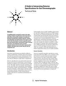 A Guide to Interpreting Detector Specifications for Gas