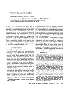 Cori Cycle Activity in Man - Journal of Clinical Investigation