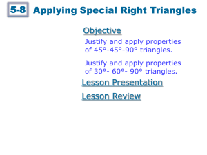 5-8 Applying Special Right Triangles