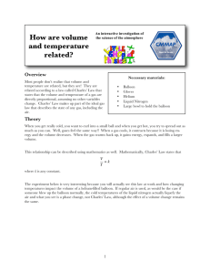 How are volume and temperature related?