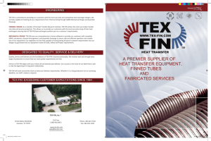 a premier supplier of heat transfer equipment, finned tubes - Tex-Fin