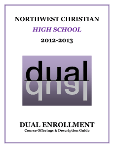 dual enrollment - Northwest Christian School