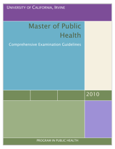 Master of Public Health - University of California, Irvine