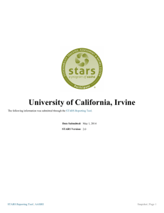 University of California, Irvine STARS Snapshot
