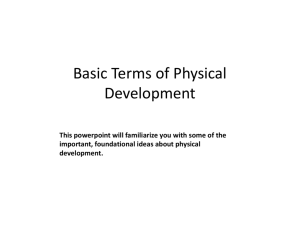 Basic Terms of Physical Development