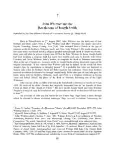 7 John Whitmer and the Revelations of Joseph Smith