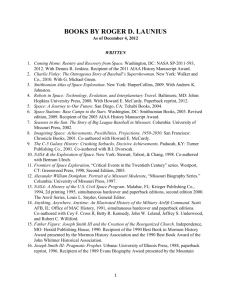 Dr. Roger Launius' Publication List