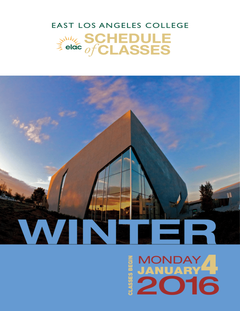 winter schedule of classes