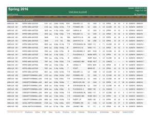 Spring 2016 Course Listing