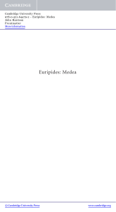 Euripides: Medea - Cambridge University Press
