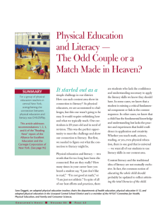 Physical Education and Literacy — The Odd Couple or a