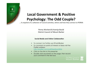 Local Government & Positive Psychology: The Odd Couple?