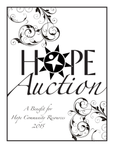 A Benefit for Hope Community Resources 2015