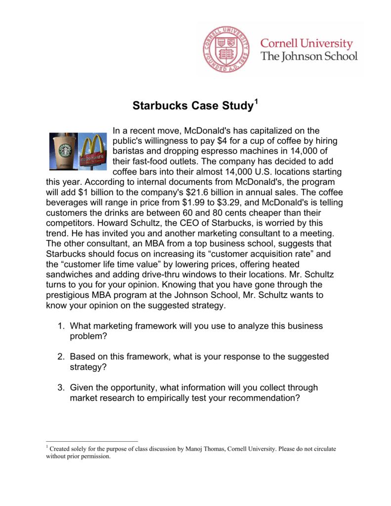 starbucks case study problem statement