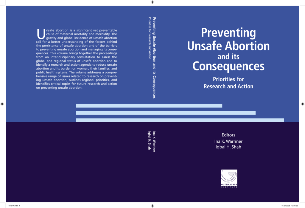 Preventing Unsafe Abortion And Its Consequences Priorities For - 