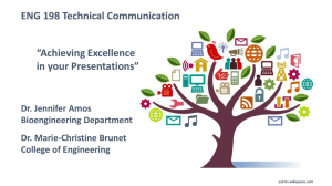 ENG 198 Technical Communication “Achieving Excellence in your