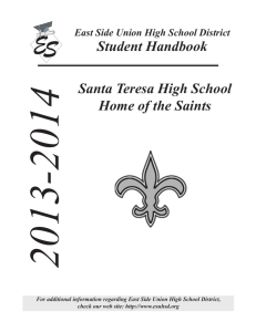 Student Handbook - East Side Union High School District
