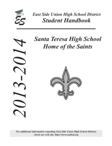 Santa Teresa High School Student Handbook 2013-2014